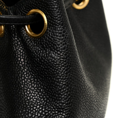 Chanel Caviar CC Drawstring Shoulder Bag Black 16 of 18
