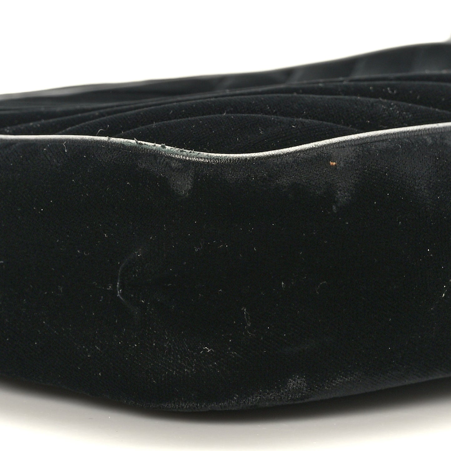 Velvet Matelasse Monogram Lou Camera Bag Black