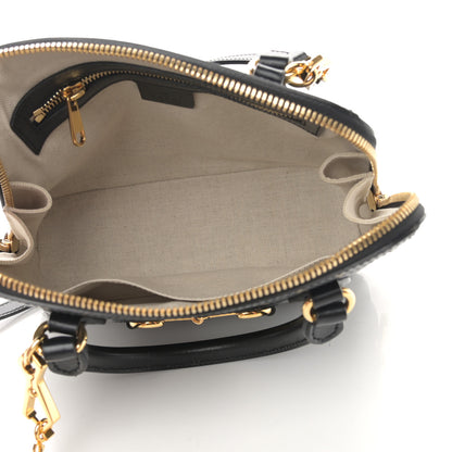 Gucci Boarded Plutone Calfskin Small Horsebit 1955 Top Handle Bag Black 5 of 15