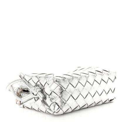 Bottega Veneta Metallic Nappa Intrecciato Mini Loop Camera Bag Silver 4 of 9