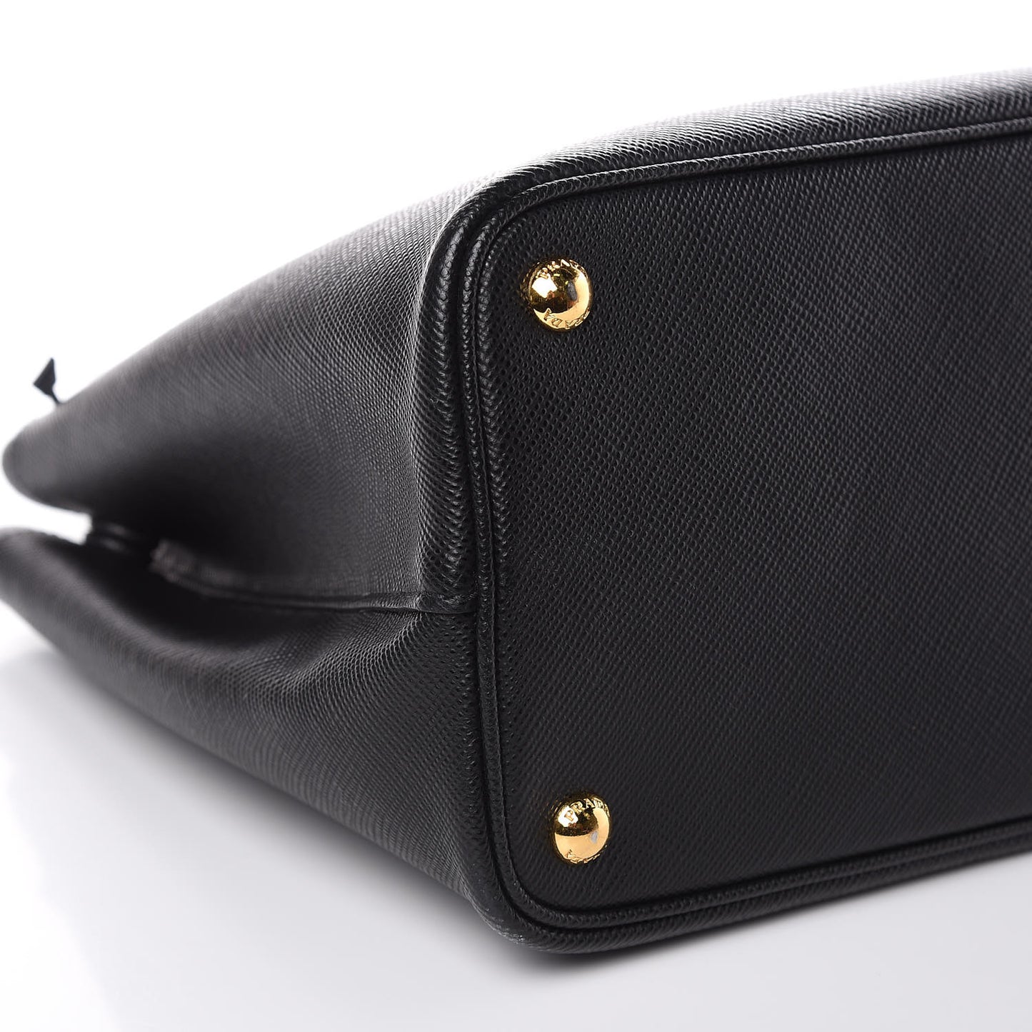 Saffiano Cuir Medium Double Bag Black Mughetto
