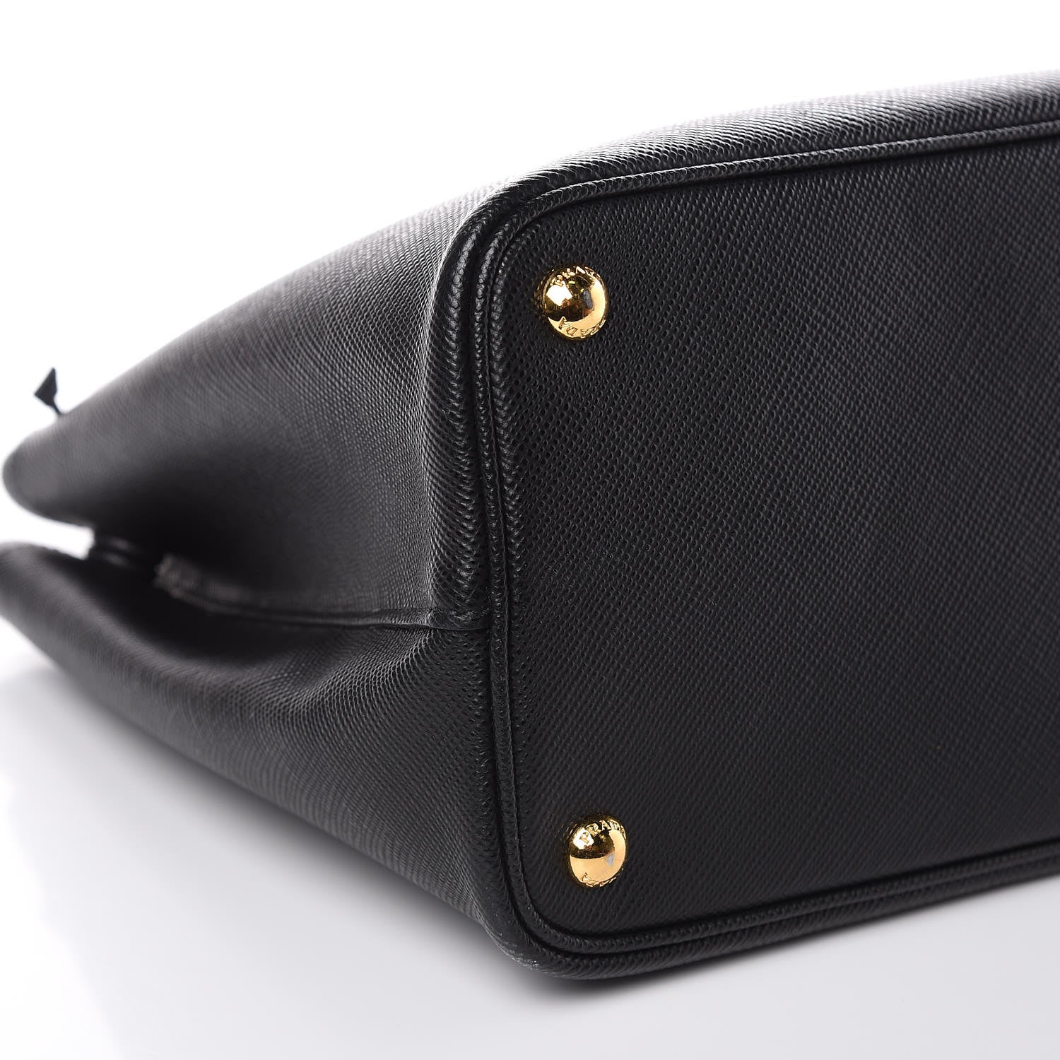 Prada Saffiano Cuir Medium Double Bag Black Mughetto 8 of 16