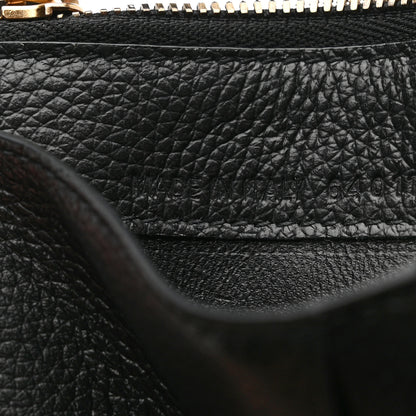 Balenciaga Grained Calfskin Neo Classic Brass Hardware Long Coin Case Card Holder Black 7 of 9