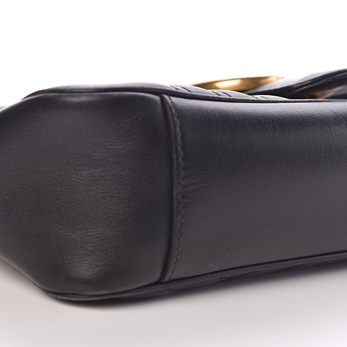 Calfskin Matelasse Small GG Marmont Shoulder Bag Black