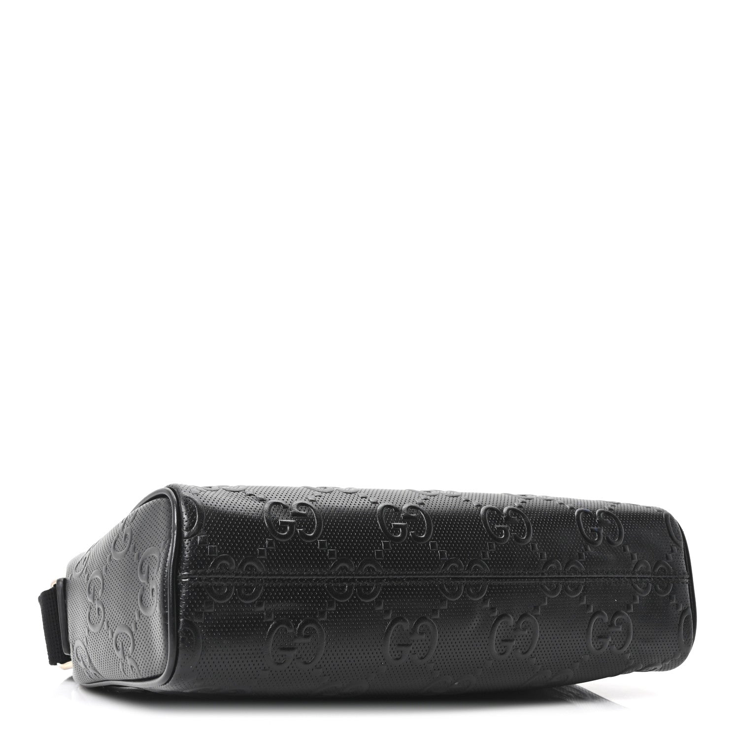Gucci Calfskin GG Tennis Embossed Shoulder Bag Black 4 of 10
