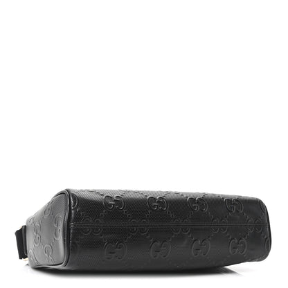 Gucci Calfskin GG Tennis Embossed Shoulder Bag Black 4 of 10