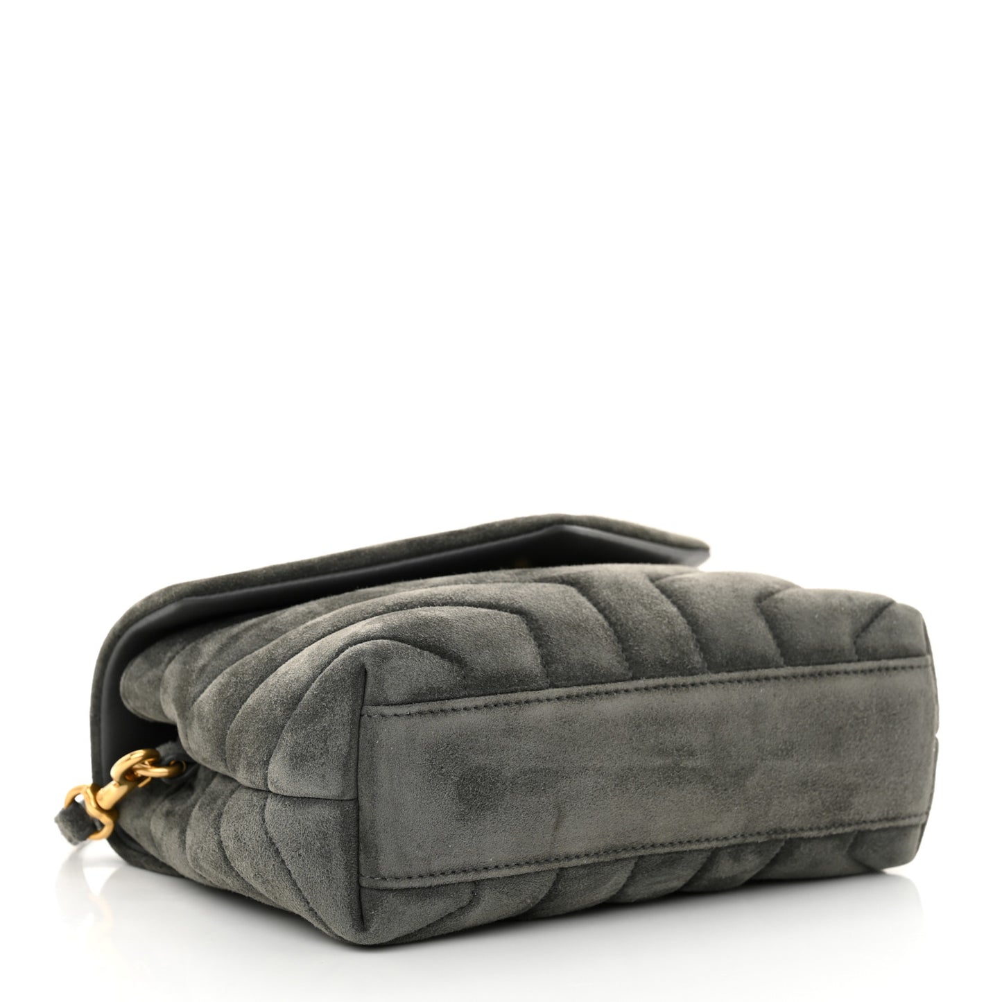 Suede Y Quilted Monogram Toy Loulou Crossbody Bag Storm
