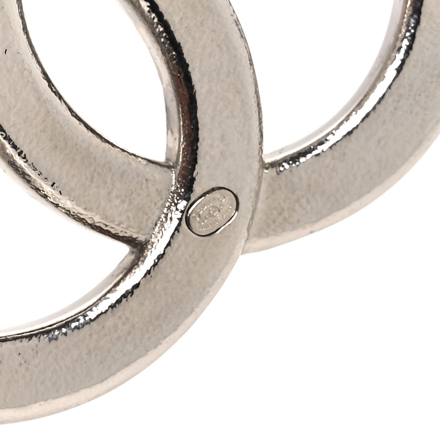 Chanel Twisted CC Brooch Silver Gold 4 of 5