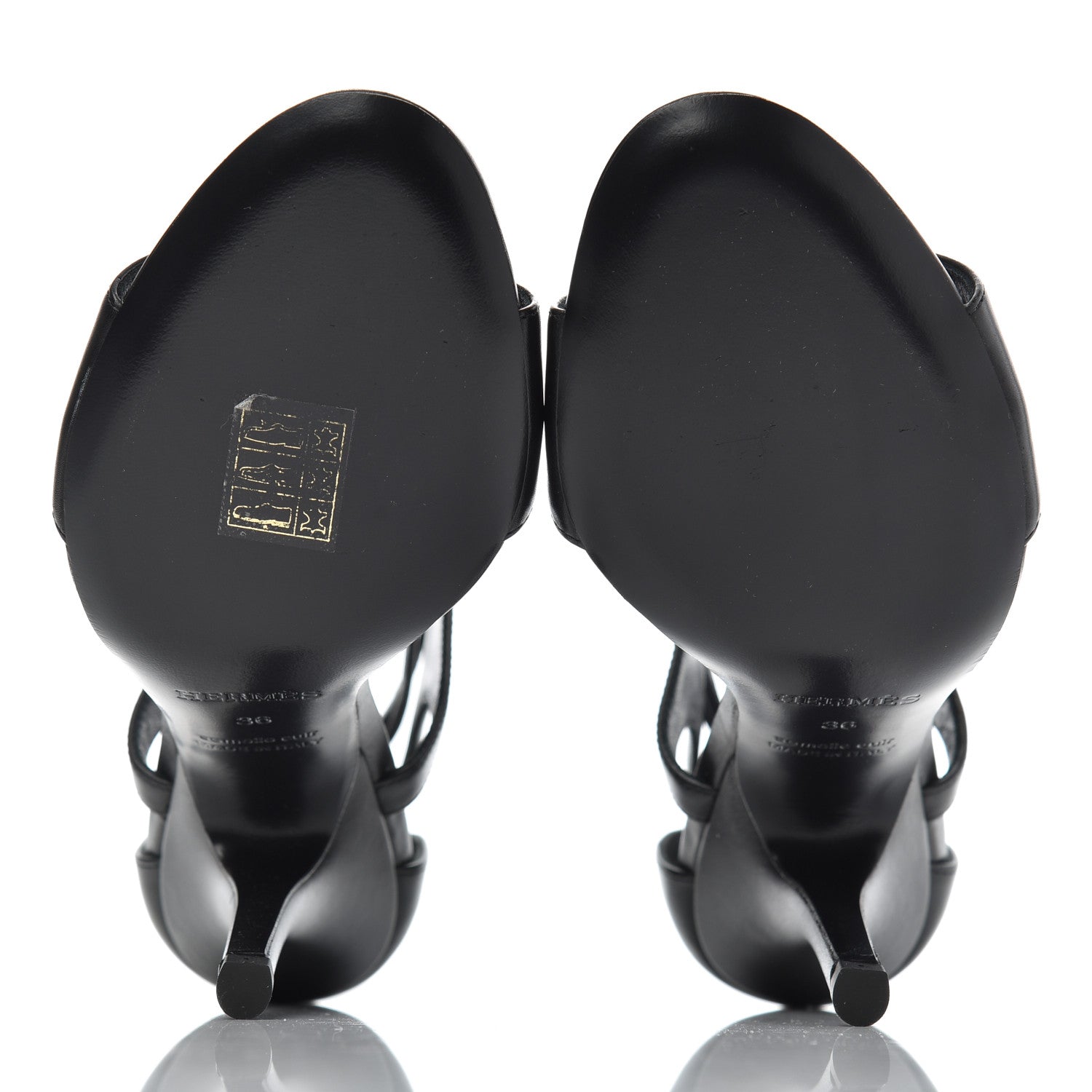 Hermes Calfskin Pumps 36 Black 5 of 19