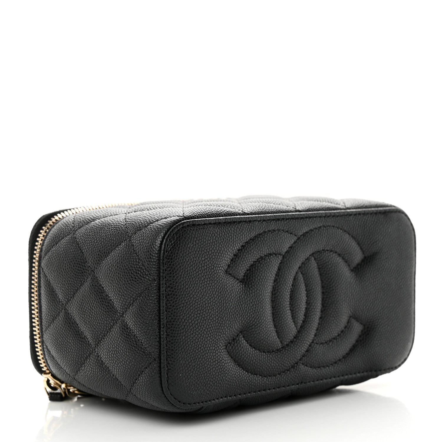 Chanel Caviar Quilted Small Vanity Case With Chain Black 4 of 11