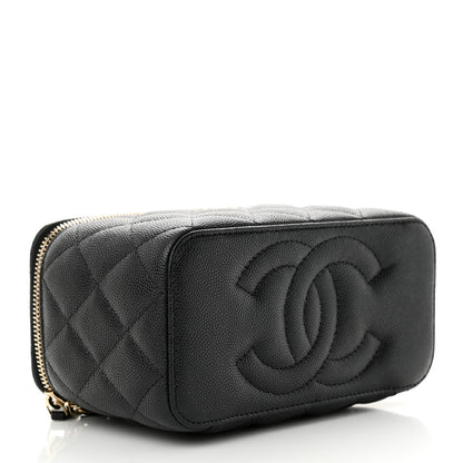 Chanel Caviar Quilted Small Vanity Case With Chain Black 4 of 11