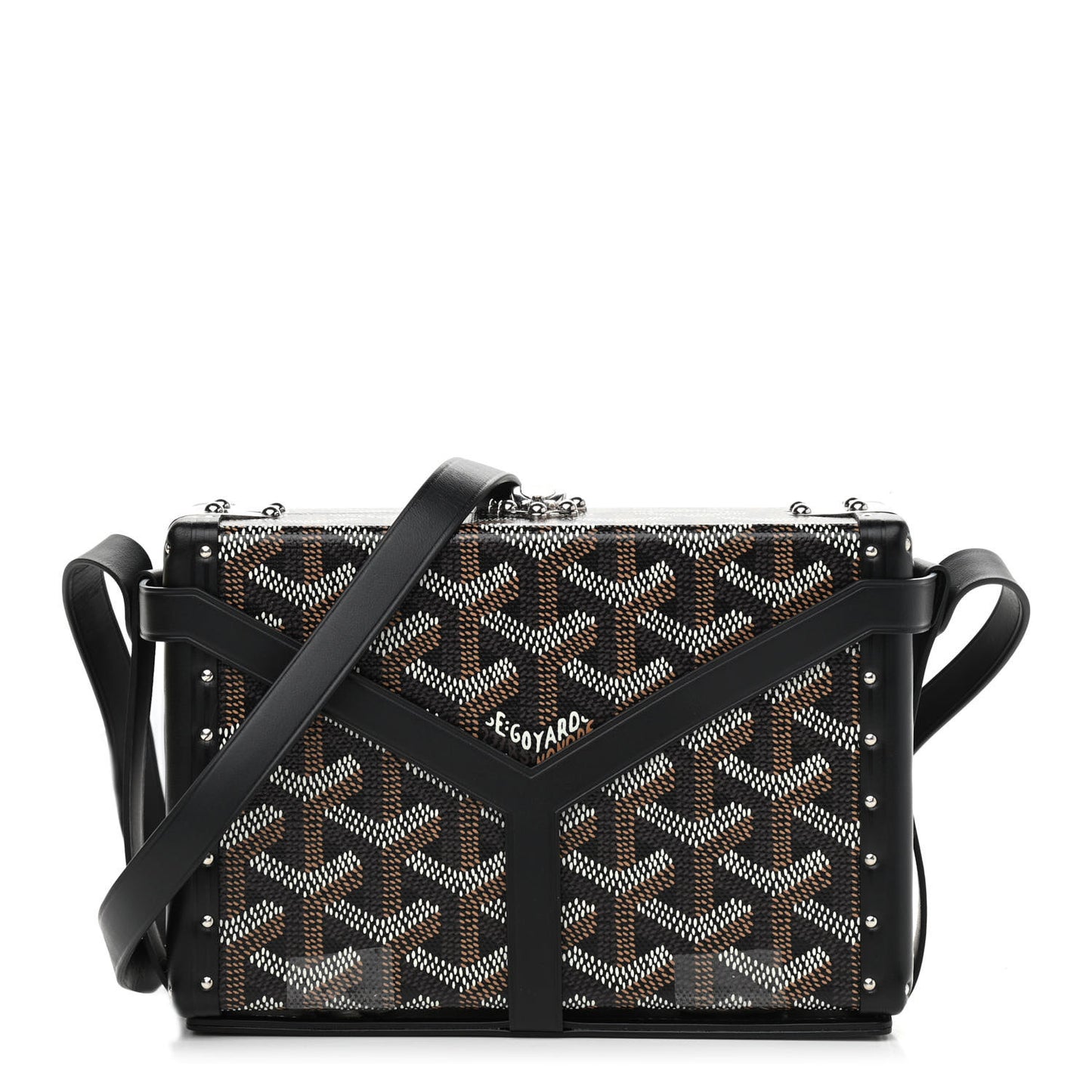 Goyardine Minaudiere Trunk Bag Black