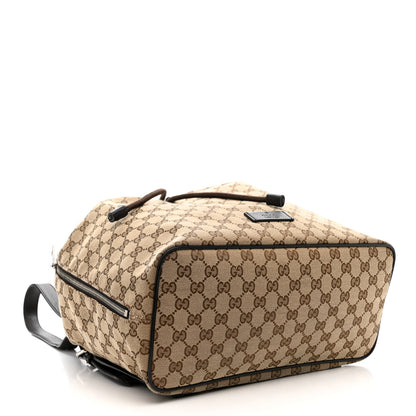 Gucci Monogram Dollar Calfskin O Drawstring Backpack Beige Ebony Testa di Moro Dark Chocolate 3 of 10