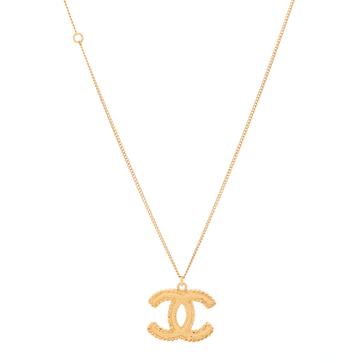 Chanel Metal CC Necklace Matte Gold 1 of 3