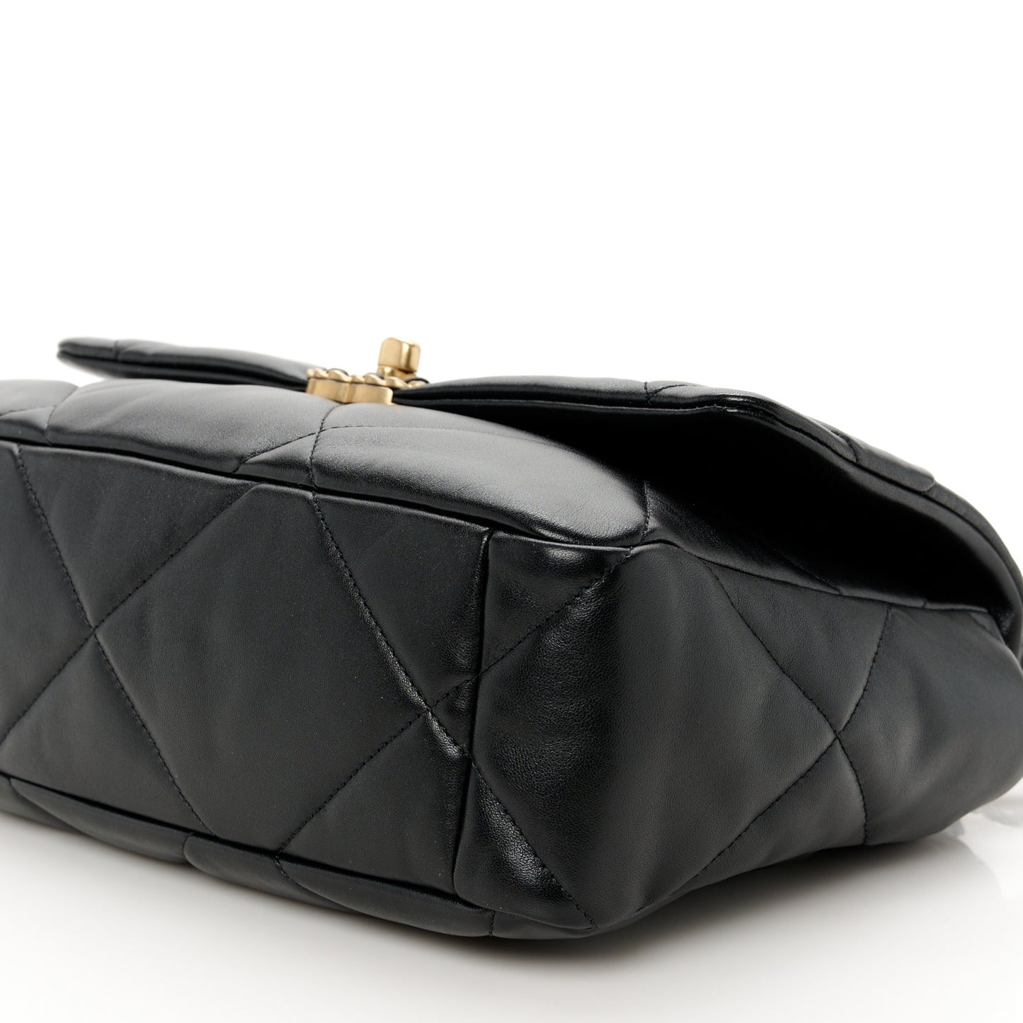Lambskin Quilted Large Chanel 19 Flap Black
