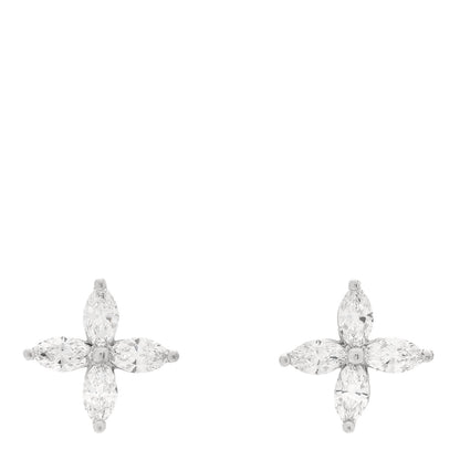 Tiffany Platinum Diamond .92ct Medium Victoria Earrings 1 of 5