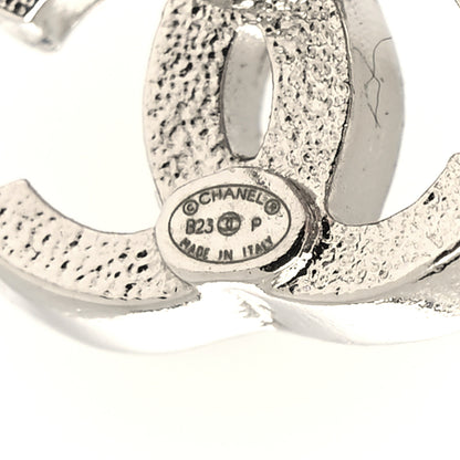 Chanel Crystal Star 5 CC Earrings Silver 4 of 4