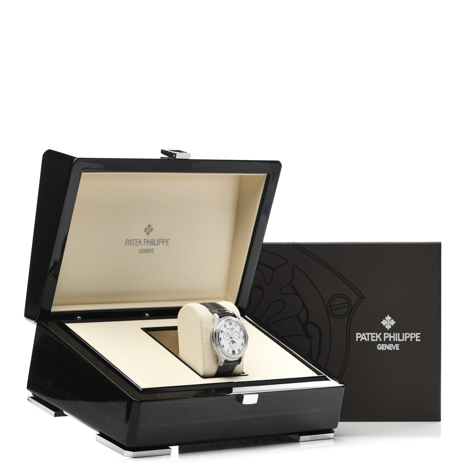 Patek Philippe 18K White Gold Alligator Diamond Mother of Pearl 38mm Annual Calendar Automatic Watch 4948G-010 5 of 5