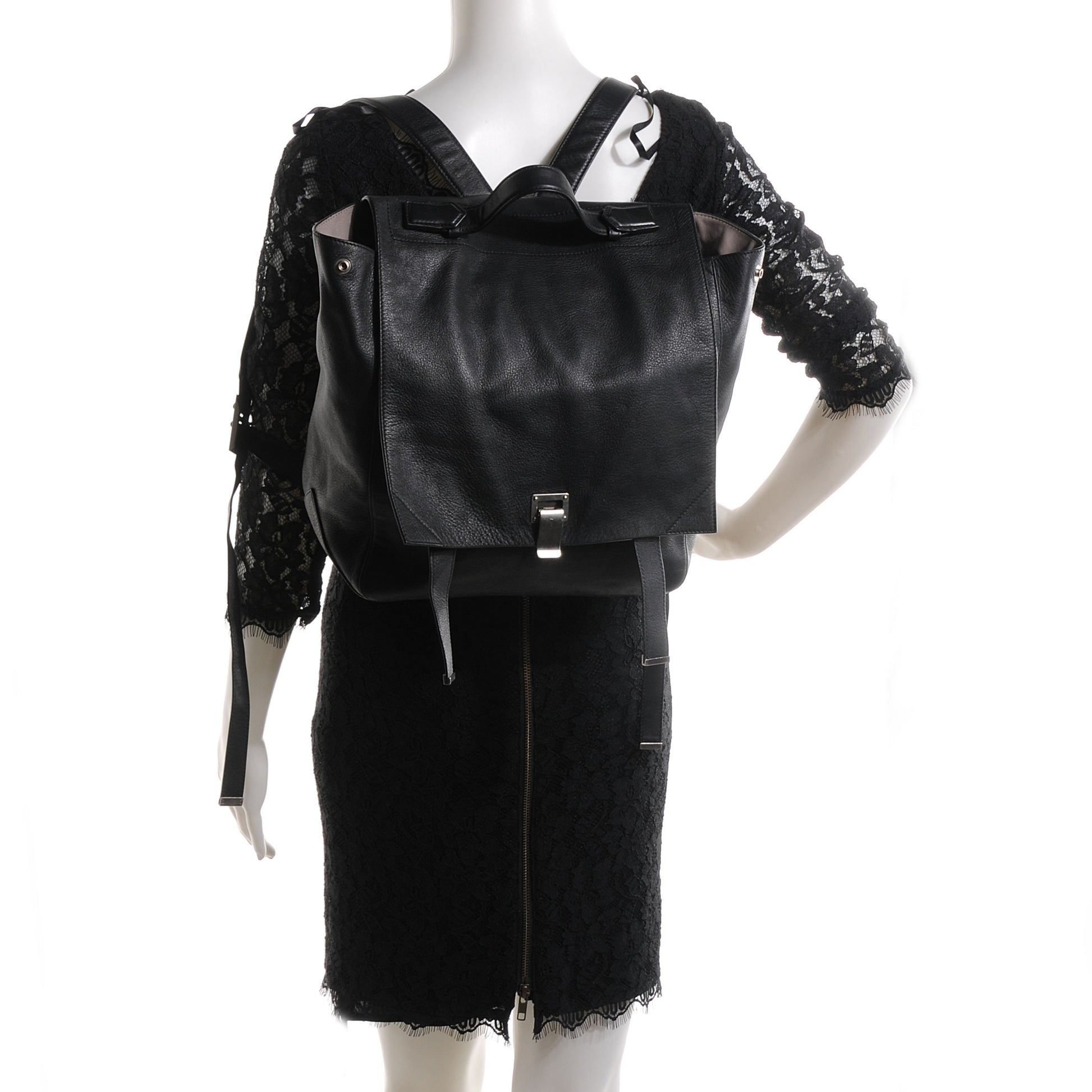 Proenza Schouler Leather Large Backpack Black 2 of 13