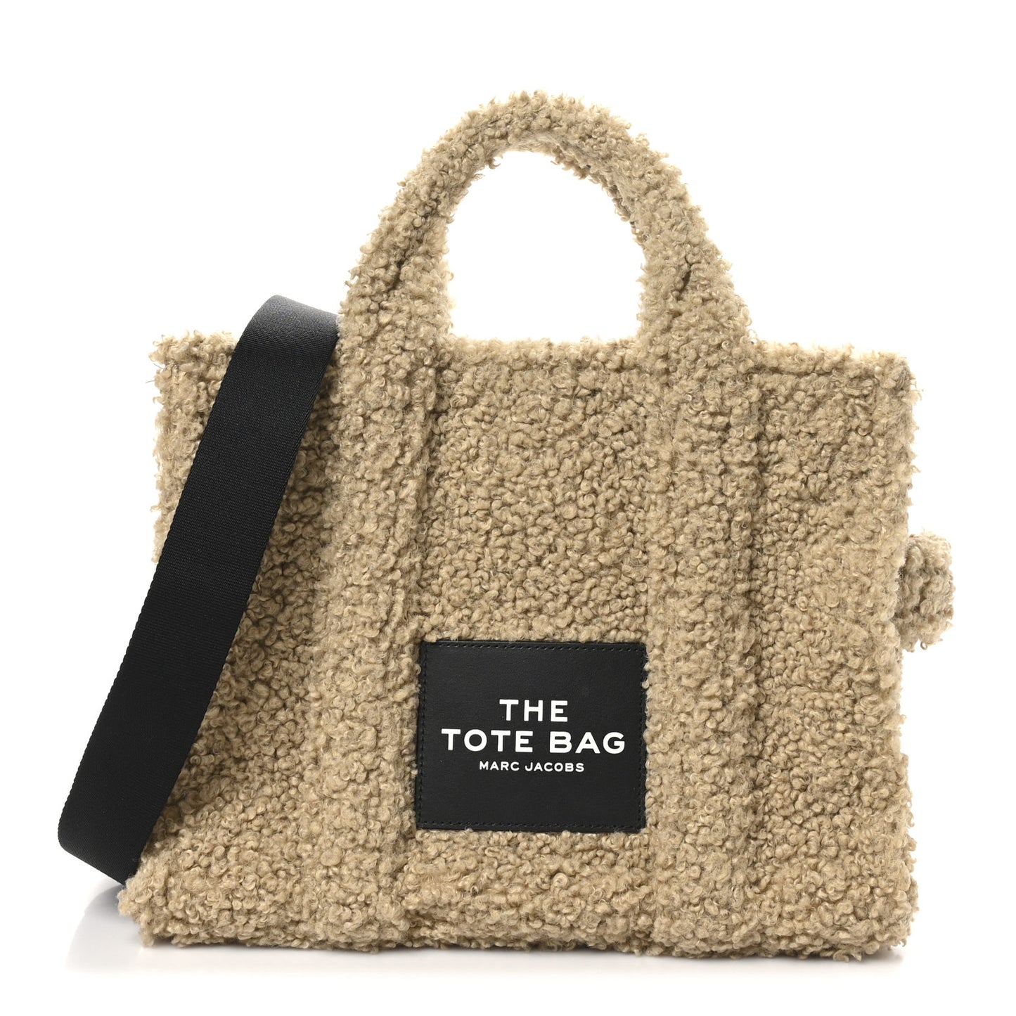 Polyester Cotton Medium The Teddy Traveler Tote Bag Beige