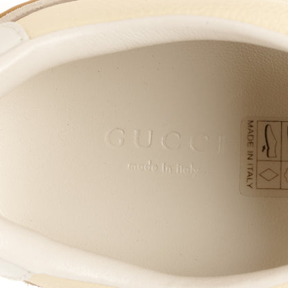 Gucci Calfskin Suede Web Womens G74 Sneakers 38.5 Oatmeal Burro New Mystic White 7 of 10