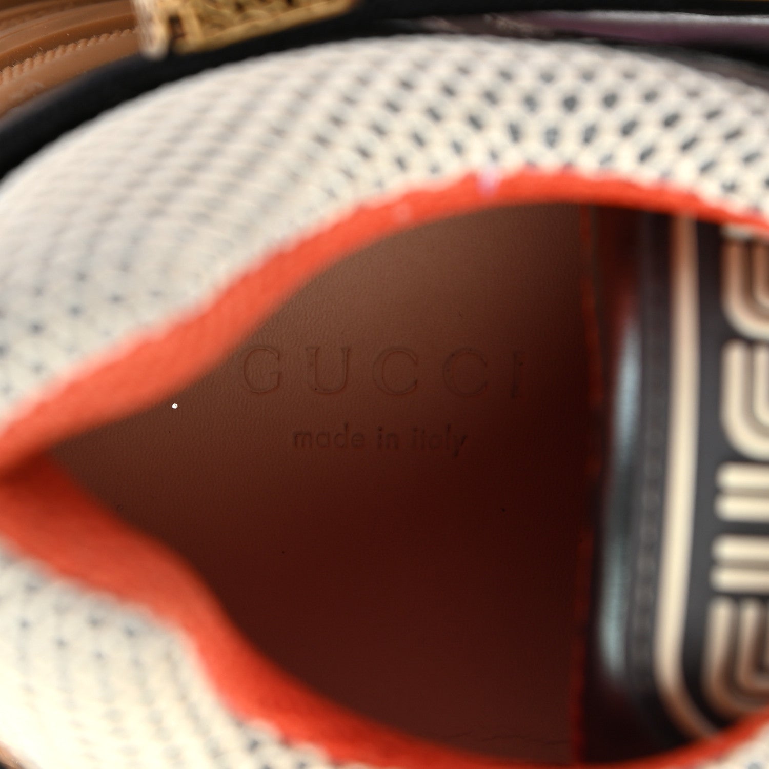 Gucci X SEGA Metallic Calfskin Mesh Removable Crystals Womens Flashtrek Sneakers 39 Rame Mystic White Lago 7 of 7