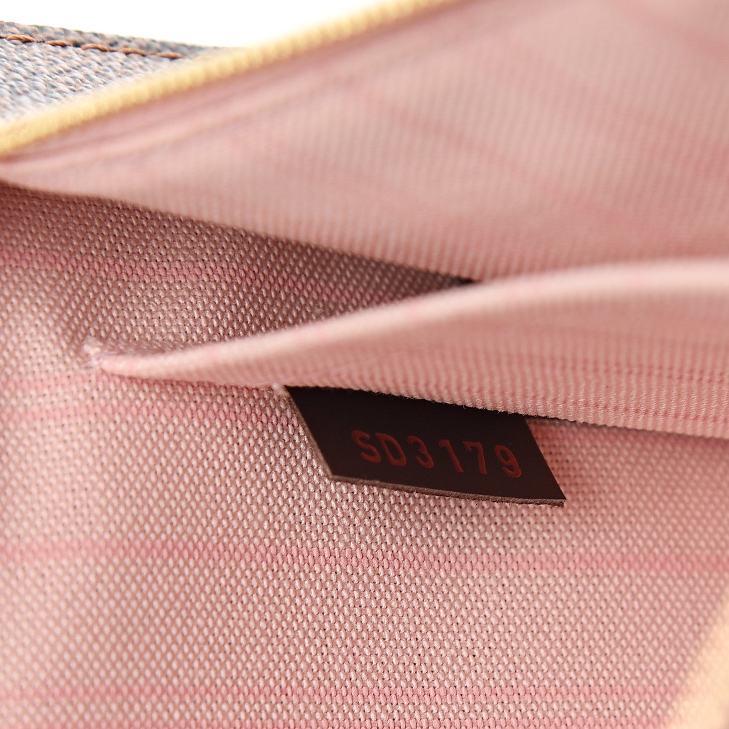 Damier Ebene Neverfull MM GM Pochette Rose Ballerine