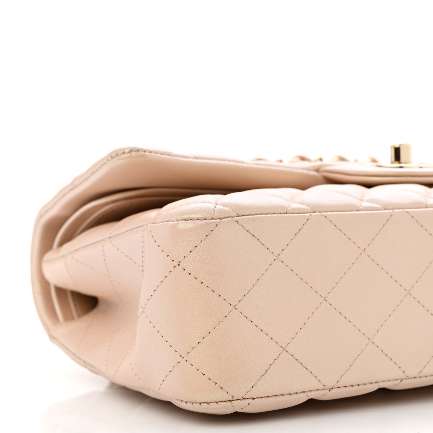 Chanel Iridescent Calfskin Quilted Medium Double Flap Beige 9 of 13