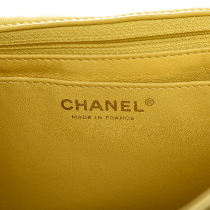 Chanel Lambskin Quilted Jumbo Single Flap Yellow 6 of 12