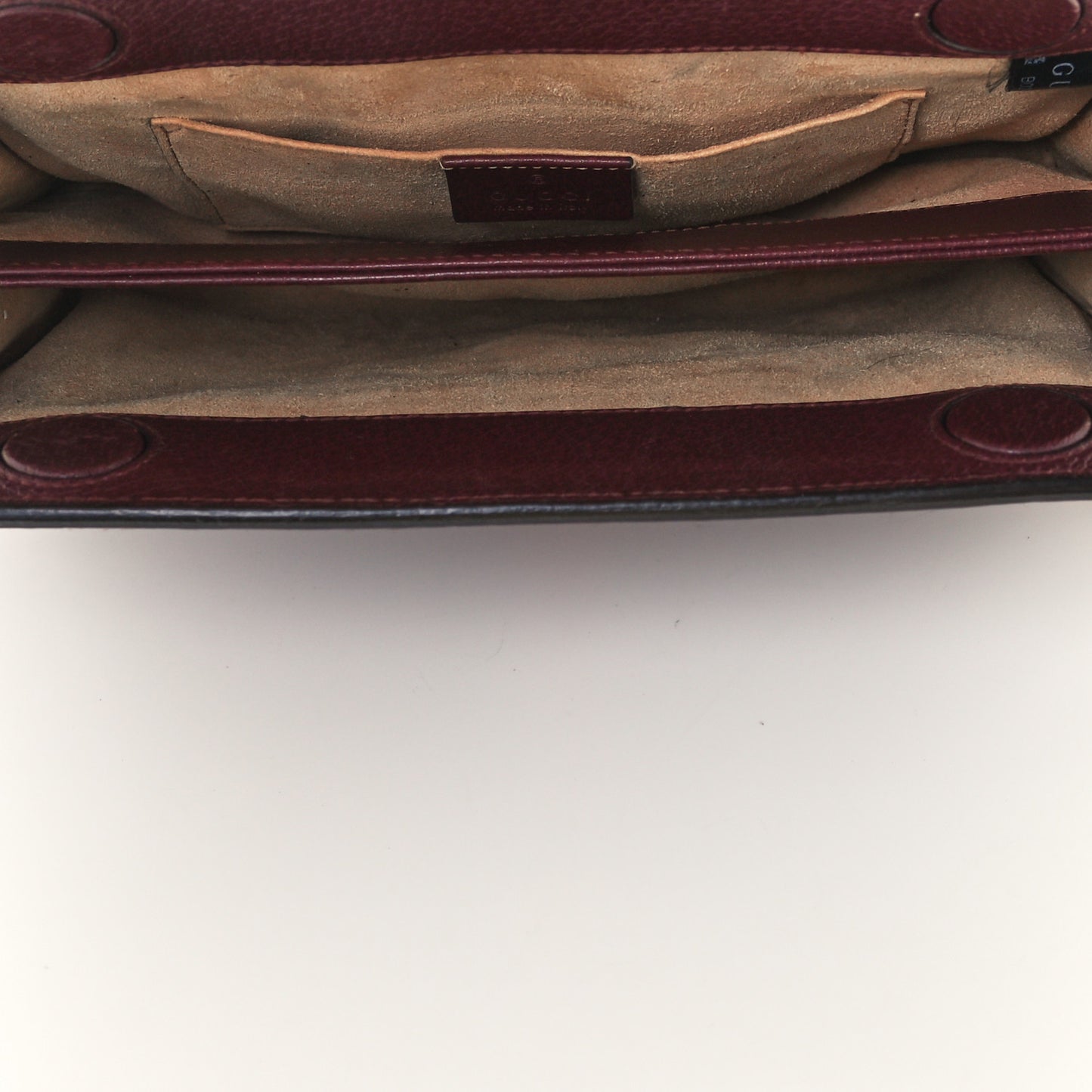 Calfskin GG Web Small Ophidia Chain Shoulder Bag Vintage Bordeaux