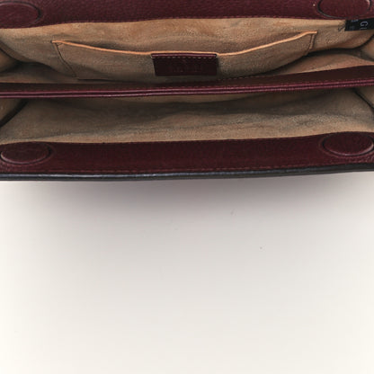Gucci Calfskin GG Web Small Ophidia Chain Shoulder Bag Vintage Bordeaux 5 of 11