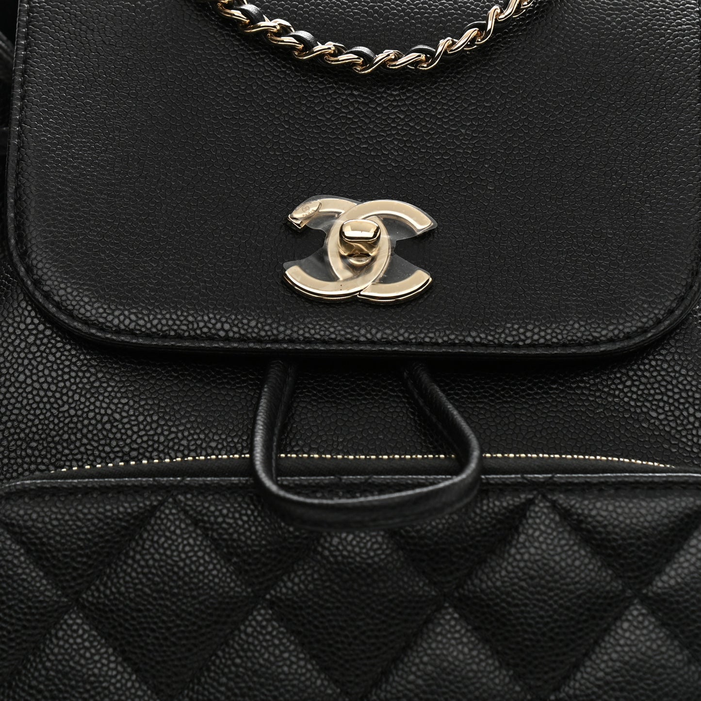 Caviar Quilted Business Affinity Backpack Black