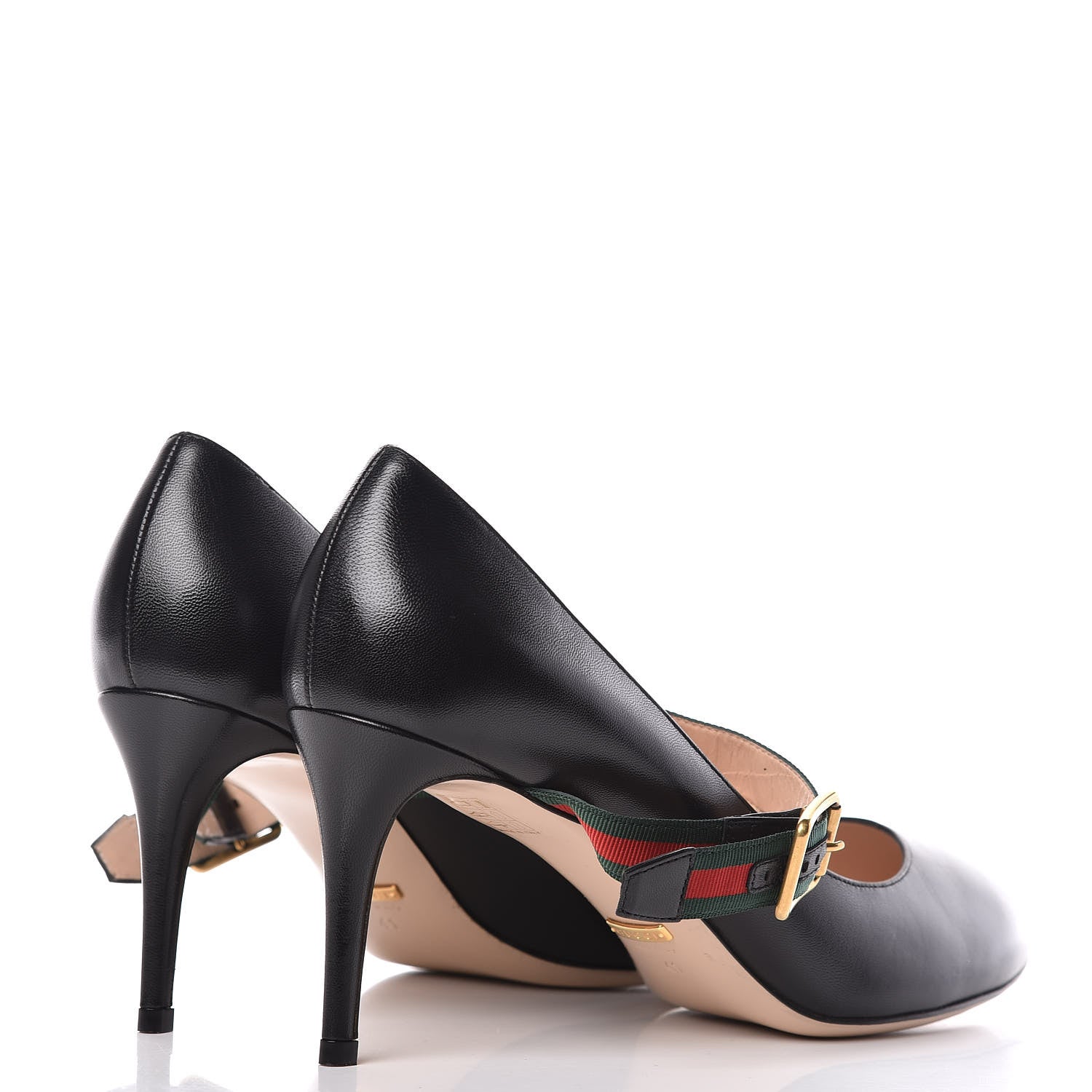 Gucci Calfskin Sylvie Mid Heel Pumps 41 Black 4 of 10