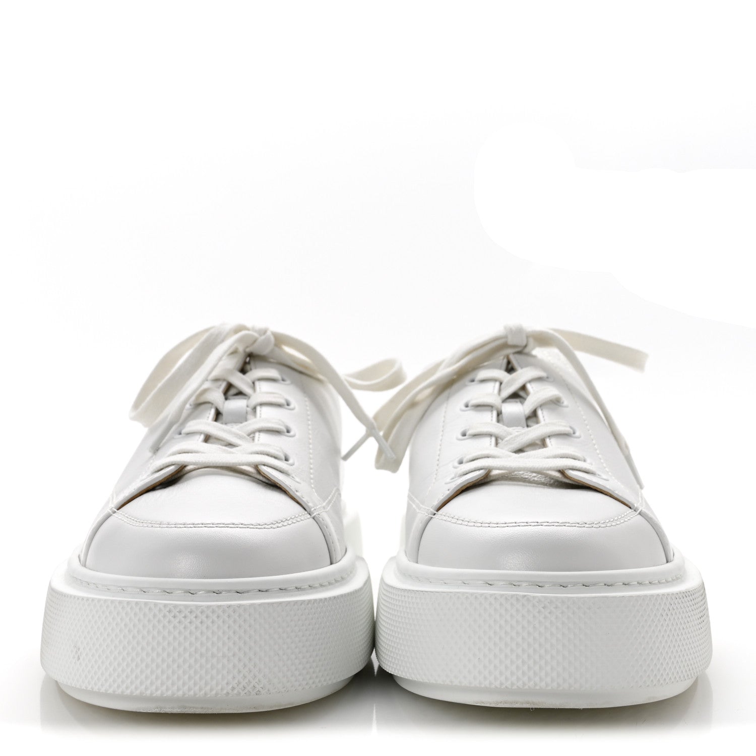 Hermes Calfskin Mens Haru Derby Sneakers 42 White 3 of 10