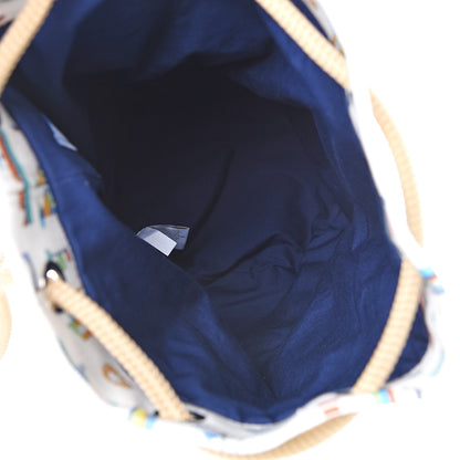 Hermes Canvas Petit Chalutier Duffle Bag Azur 4 of 10