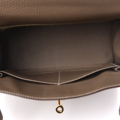 Hermes Togo Kelly Retourne 28 Etoupe 5 of 11