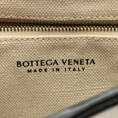 Bottega Veneta Canvas Intrecciato Padded Cassette Crossbody Bag Natural Black 6 of 8