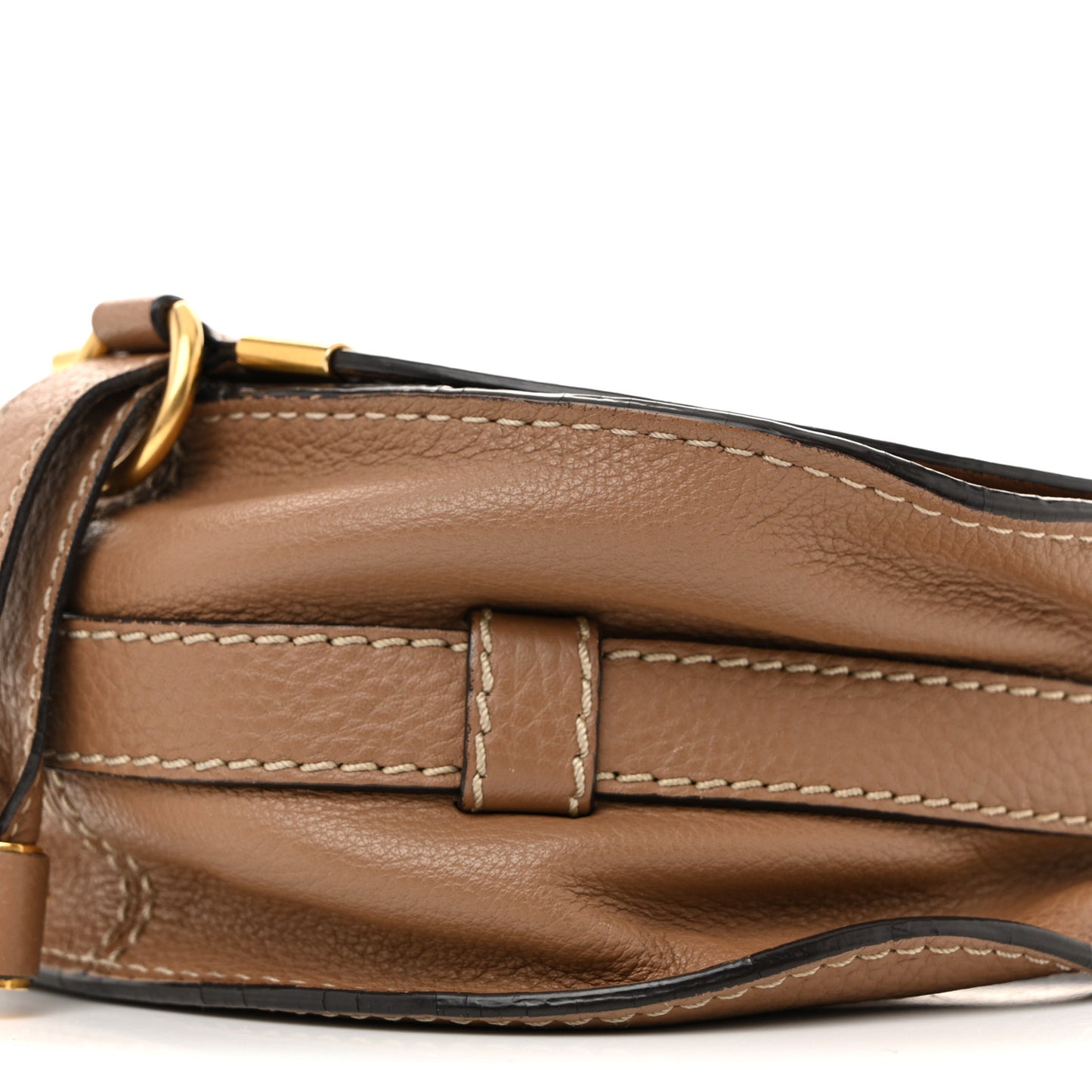 Calfskin Mini Marcie Round Crossbody Bag Nut