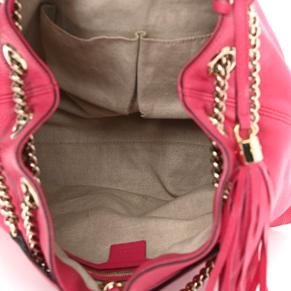 Gucci Pebbled Calfskin Medium Soho Chain Shoulder Bag Pink 4 of 17