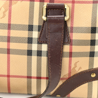 Burberry Haymarket Check Studded Bowler Brown 9 of 9