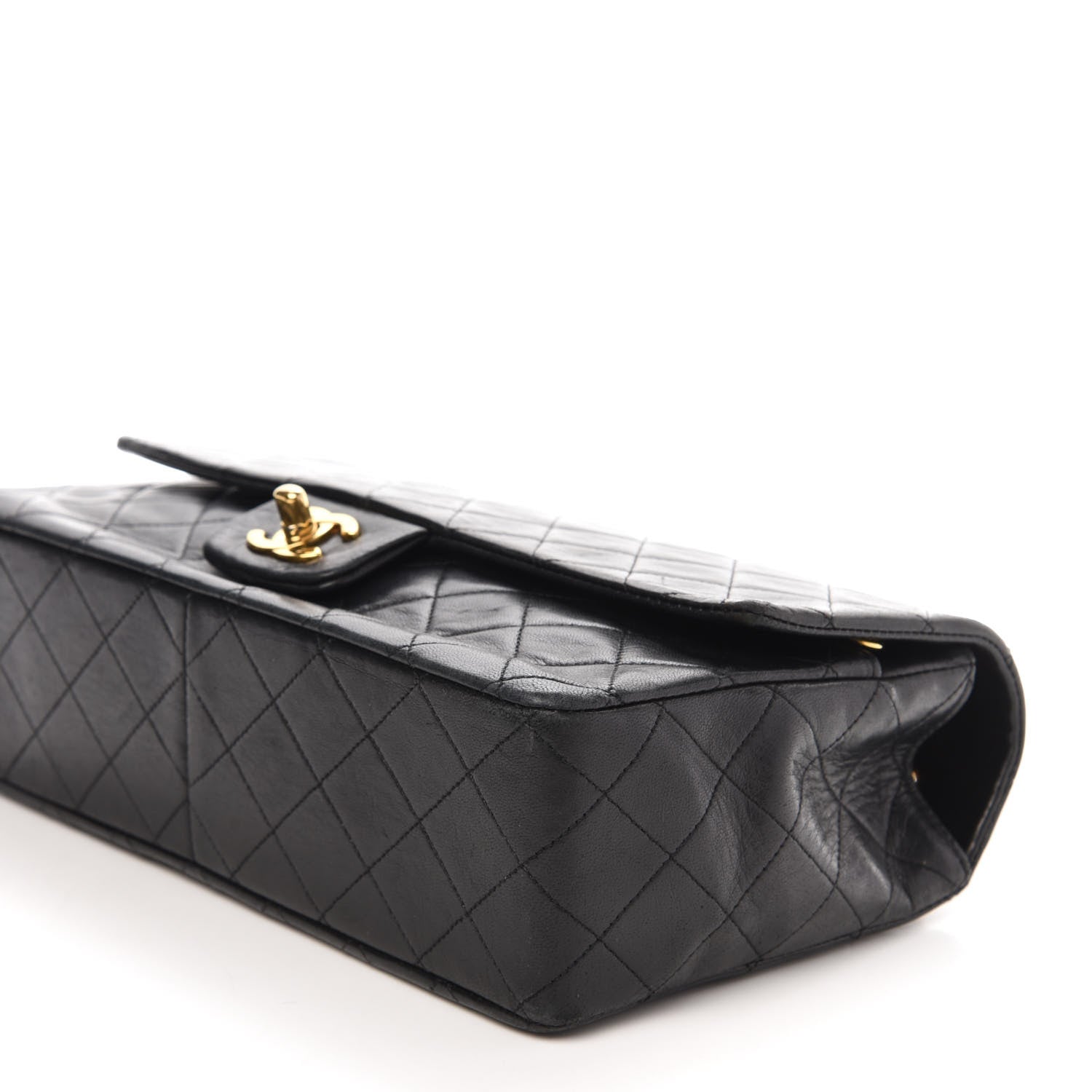 Chanel Lambskin Quilted Medium Single Flap Black 11 of 15
