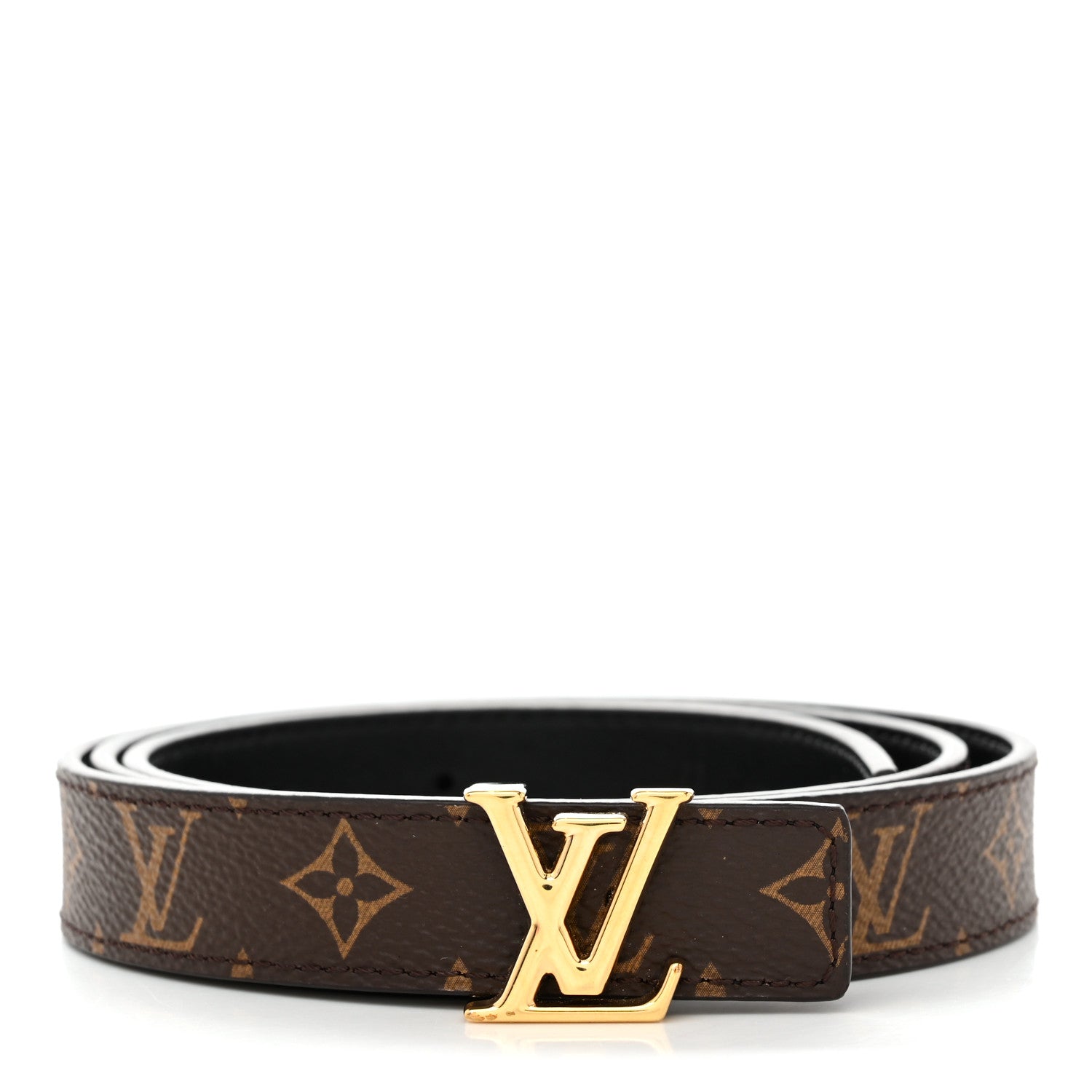 Louis Vuitton Calfskin Monogram 20mm LV Iconic Reversible Belt 75 30 Black 1 of 6