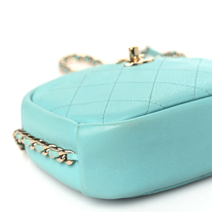 Chanel Goatskin Quilted Small Casual Trip Camera Case Light Blue 9 of 11