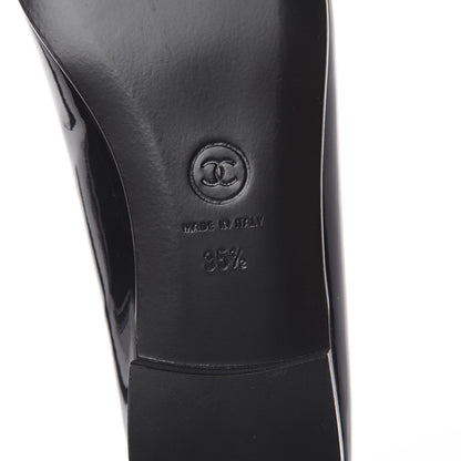 Chanel Patent CC Cap Toe Ballerina Flats 35.5 Black 7 of 7