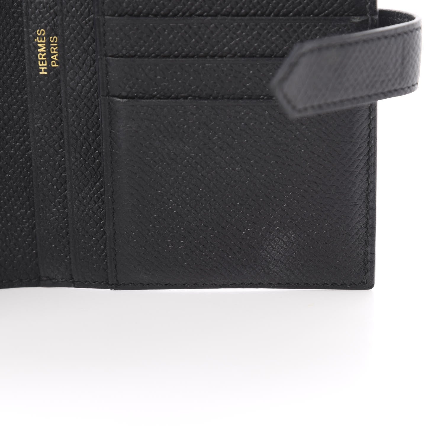 Hermes Epsom Bearn Compact Wallet Black 8 of 9
