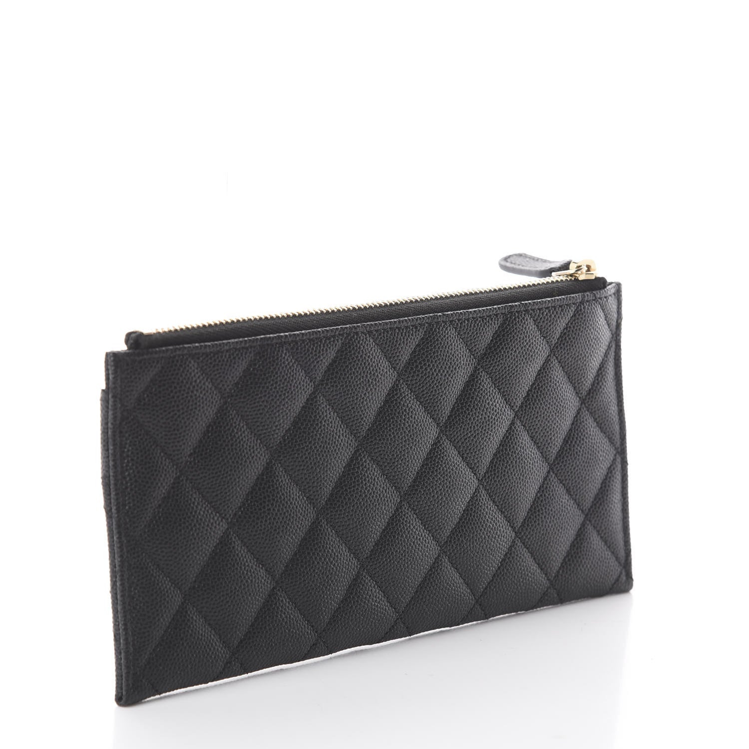 Chanel Caviar Quilted Mademoiselle Vintage Zip Pouch Black 2 of 6