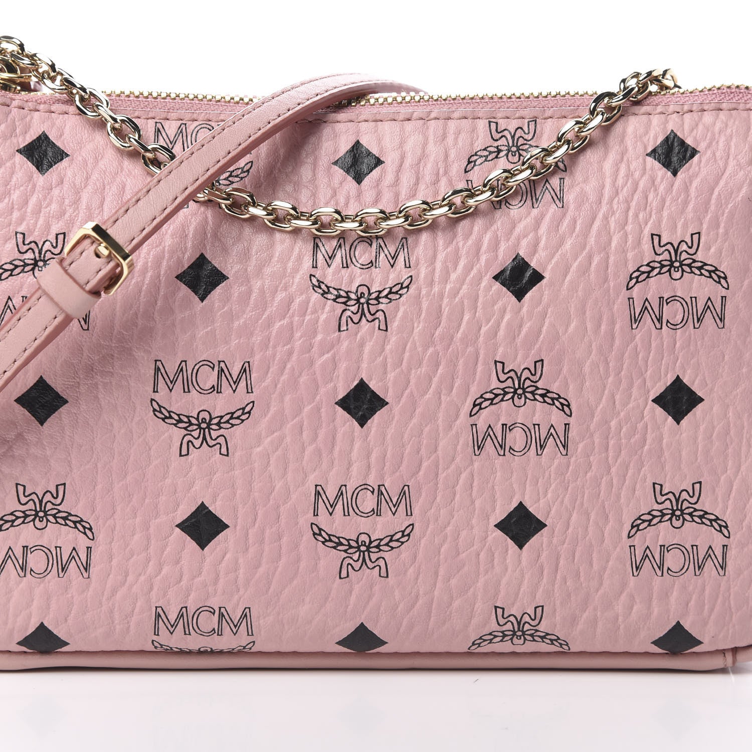 MCM Visetos Medium Millie Zip Crossbody Bag Soft Pink 8 of 11