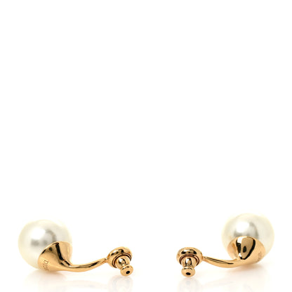 Christian Dior Double Pearl Earrings Gold 4 of 4