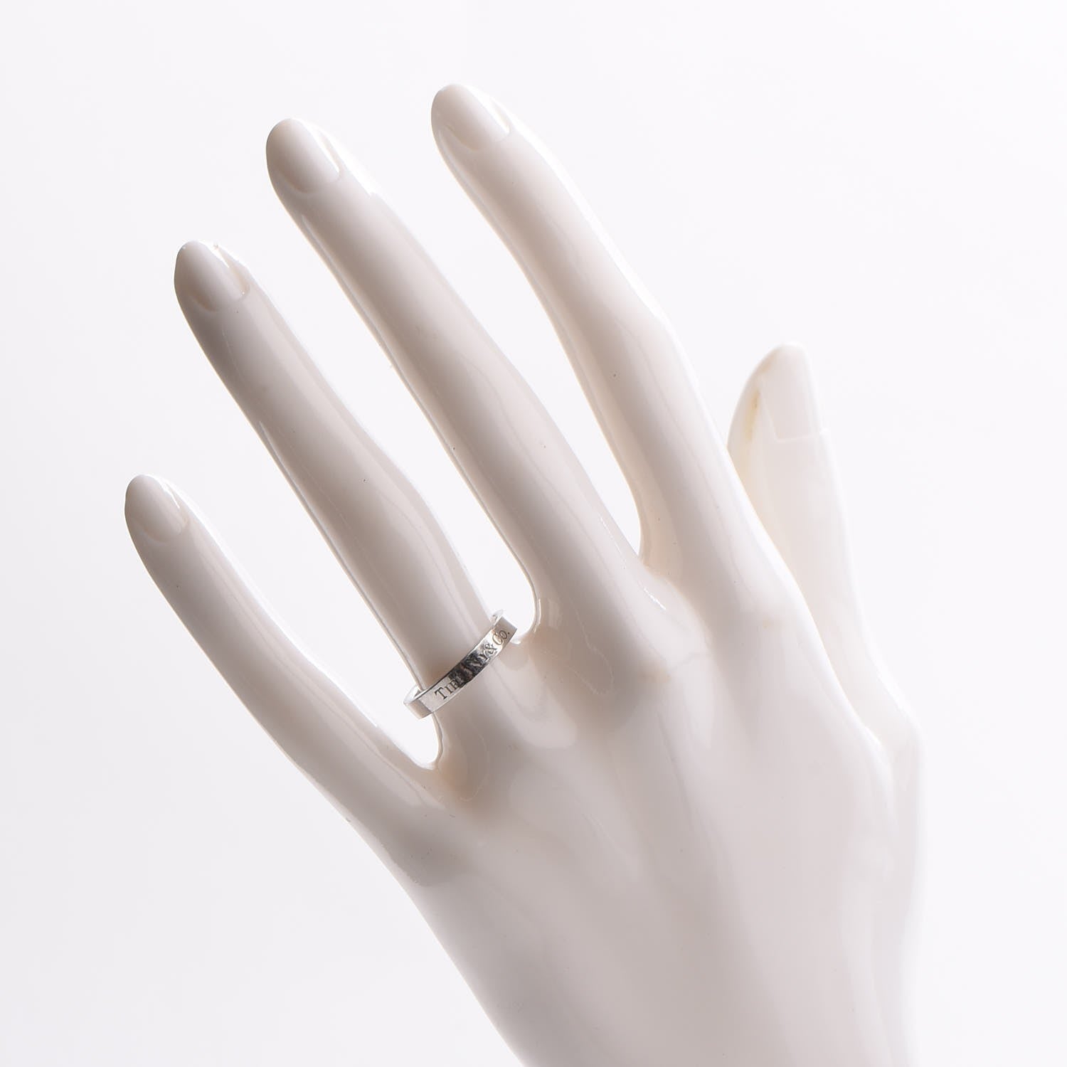 Tiffany Platinum Band Ring 49.5 5 2 of 5