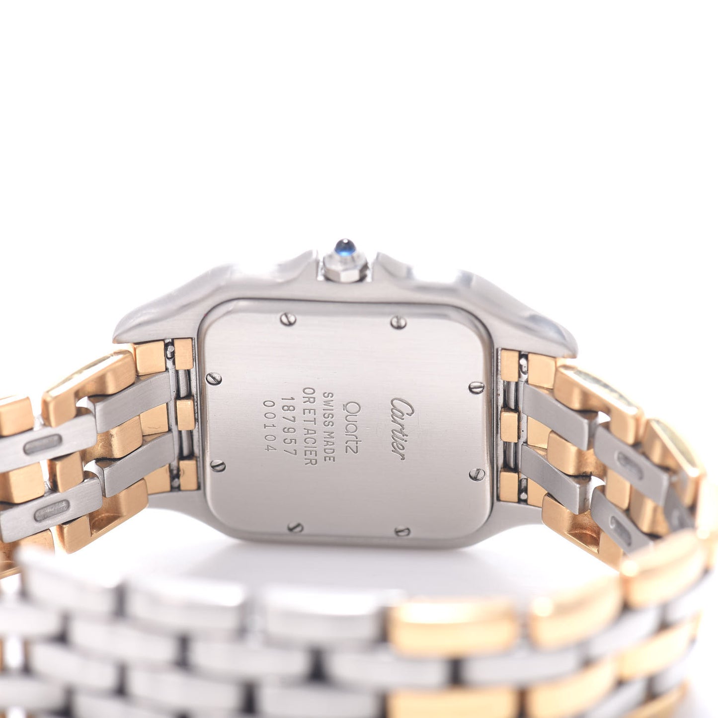 Stainless Steel 18K Yellow Gold 29mm Panthere Quartz Watch